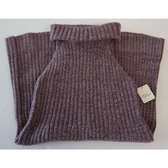 Free People OB1534052 Women's Sz M Purple Claude Mockneck Mini Knit Dress $138 - Picture 13 of 13